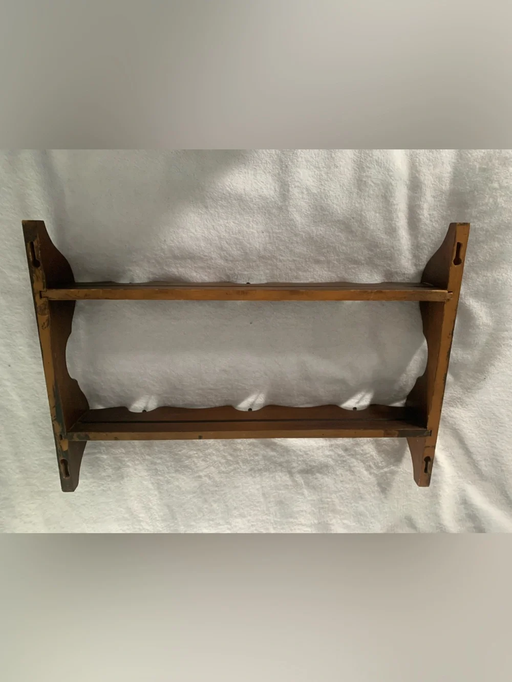 Vintage Wooden Teacup & Saucer Wall Display Shelf MCM Country Cottagecore Retro